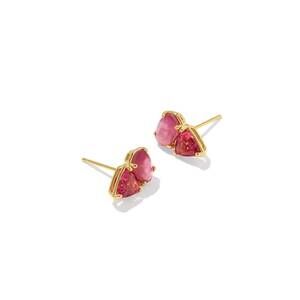 NEW KENDRA SCOTT tatum stud earrings in gold pink mix